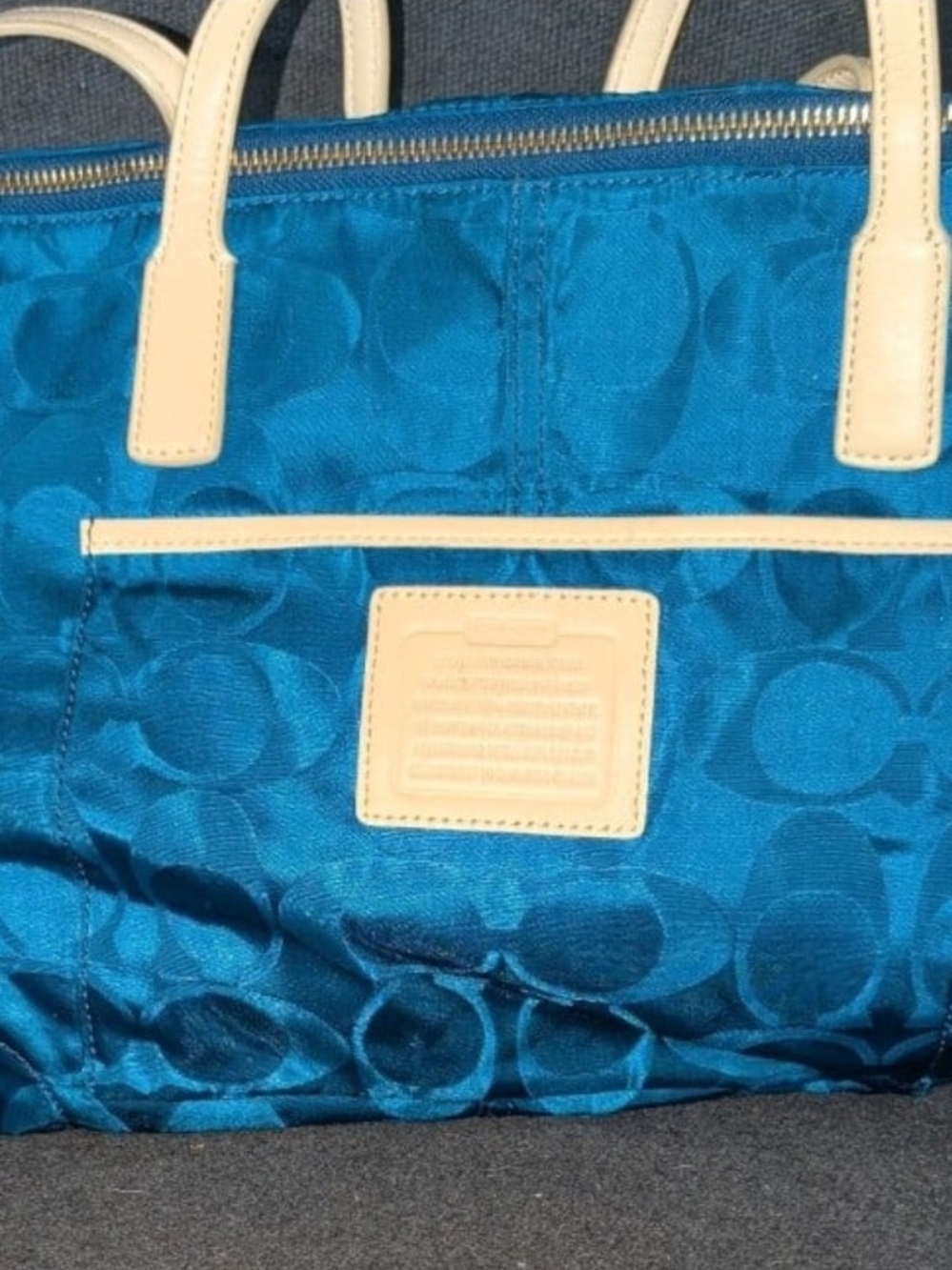 Blue Coach Tote Bag